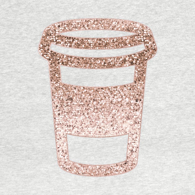 Sparkling rose gold coffee cup by RoseAesthetic